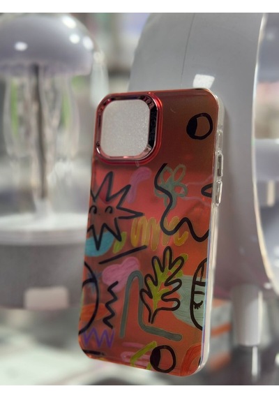 Apple Uyumlu iPhone 12 Uyumlu Grafiti Desenli Kılıf -