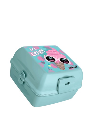 Vera 4 Bölmeli Çatal Kaşıklı Beslenme Kabı - 1300 Ml Mavi