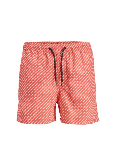 Jack & Jones Logo Kumaşlı Deniz Şortu- Crete 12202958 Hot Coral Mercan