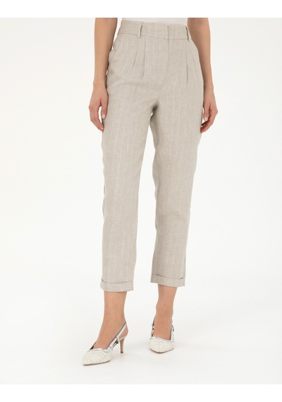 Pierre Cardin Kadın Bej Pantolon Kanvas-chino 50285479-vr011 Bej
