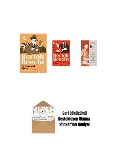 Üç Kuruşluk Opera + Gecede Trampet Sesleri + Bertolt Brecht - Bütün Oyunları 1 Ciltli + Okuma Sticker'ları