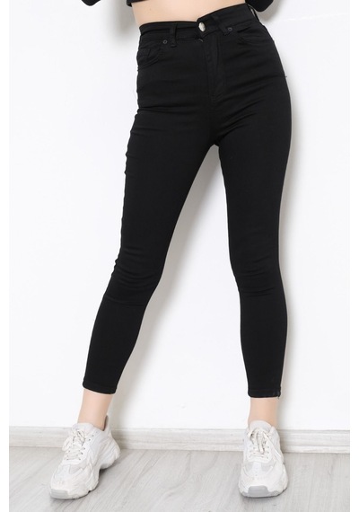Mokashopin - Cepli Dar Paça Solmayan Pantolon Siyah - 1824.1431. 001