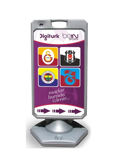 Taraftar  Reklam ve Yönlendirme Uyari Dubasi A Tabela Gri
