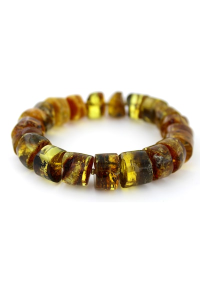 Kehribar Bileklik Amorf Tasarım Ambergold Blk23-140 Çok Renkli