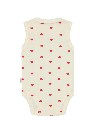 Civil Baby Kalp Baskılı 1-36 Ay Çıtçıtlı Badi Sarı