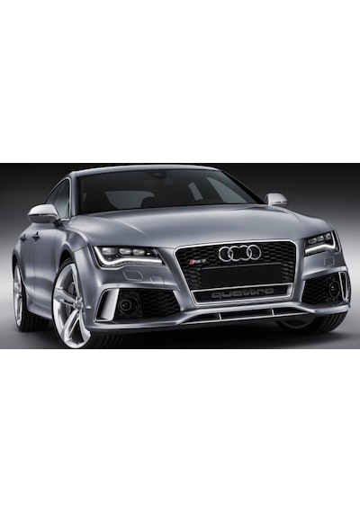 Dk Tuning Rs7 Gri Kırmızı Ön Panjur Logo Arma Audi İle Uyumlu Bagaj Arma