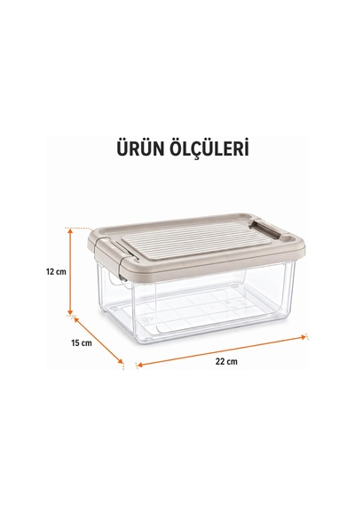 Lexroo Orret Home Kilitli Saklama Kabı Şeffaf Organizer Pp Plasti
