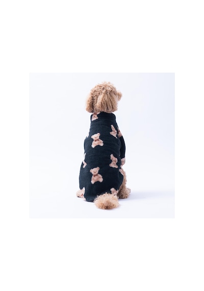 Siyah Soft Bear Büyük Irk Sweat Orta Büyük Irk Köpek Kıyafeti Pelüş Sweat