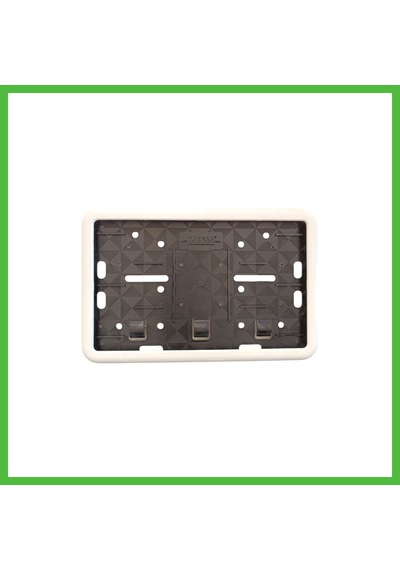 Vaveni Çerçeveli Motor Plakalık Plaka Altlığı Beyaz 17x26 Cm Arz