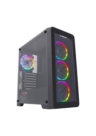 Rampage Espectro 4xRGB Fanlı 600W 80+ Bronze Mid Tower Bilgisayar Kasası Siyah
