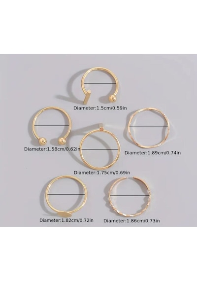 Girift Vintage Twila Gold Yüzük Seti Sarı