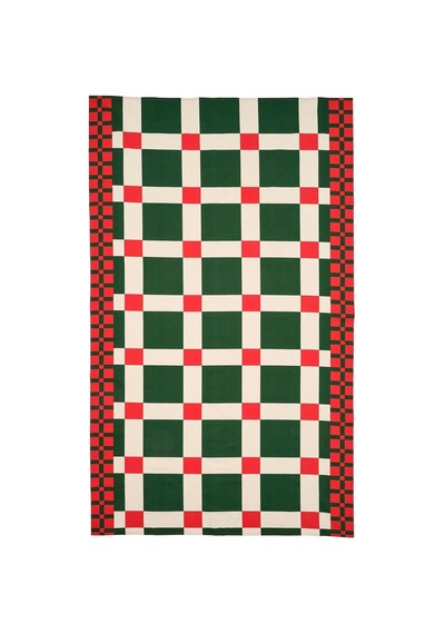Ikea Vınterfınt Masa Örtüsü 145 X 240 Cm Kırmızı - Yeşil - Açık Bej Çok Renkli