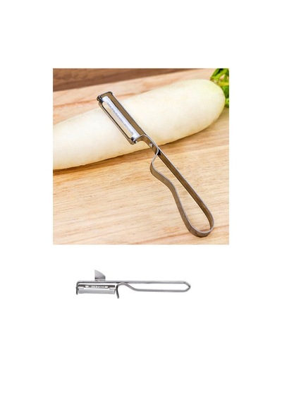 2 Adet Paslanmaz Çelik Soyacak & Yan Soyacak & Sebze Domates Patates Soyacağı S-2736 Gümüş Diğer