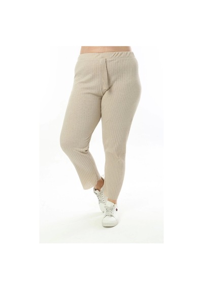 Modasehle Büyük Beden Uzun Kollu Yüksek Bel Beli Lastikli Yırtmaçlı İnce Pijama Takım Uzun-krem Modasehle Büyük Beden Uzun Kollu Yüksek Bel Beli Lastikli Yırtmaçlı İnce Pijama Takım Uzun-krem