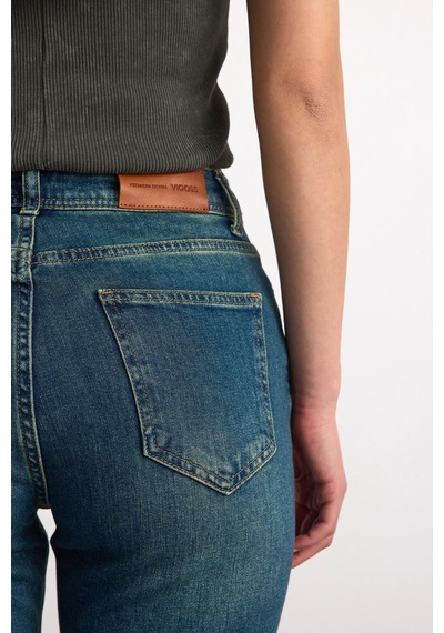 23030-73603 Kadın Mom Fit Hıgh Rıse Tapered Leg Denim Pantolon 23030-73603 Brown