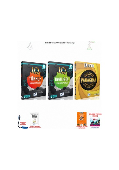 Paraf 8. Sınıf Lgs Iq Türkçe+ingilizce+sözel Mantık 3 Kitap Seti