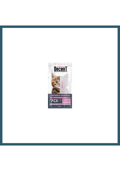 Decent Premium Tavuklu Ve Balıklı Yavru Kedi Maması 15 Kg Ob