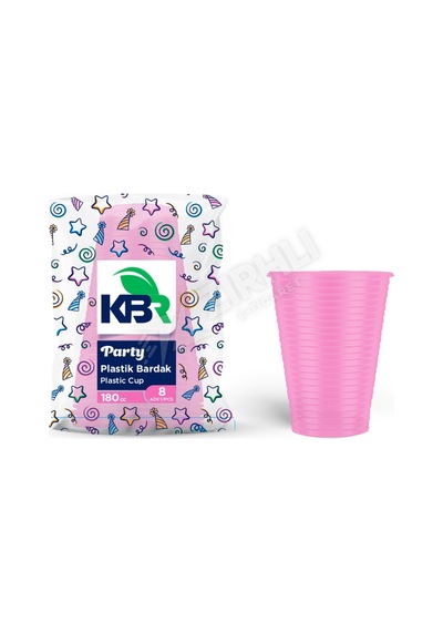 2 Adet Kbr Party Plastik Bardak Pembe 8'li