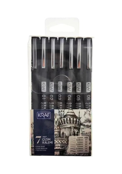 Kraf Drawıng Pen - Çizim Kalemi 222 7 Li Set Genel