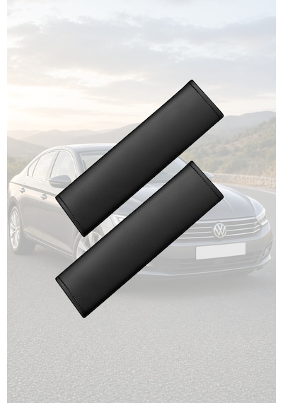 Chery Omoda 5 Pro Uyumlu Deri Yastık Lüks Deri Kemer Koruyucu Siyah Set