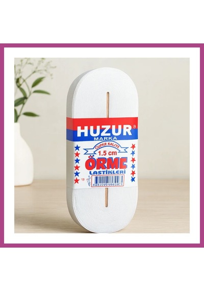 Gees Global Paça Lastik Yassı 1.5 Cm Beyaz - 10 M Gbzs