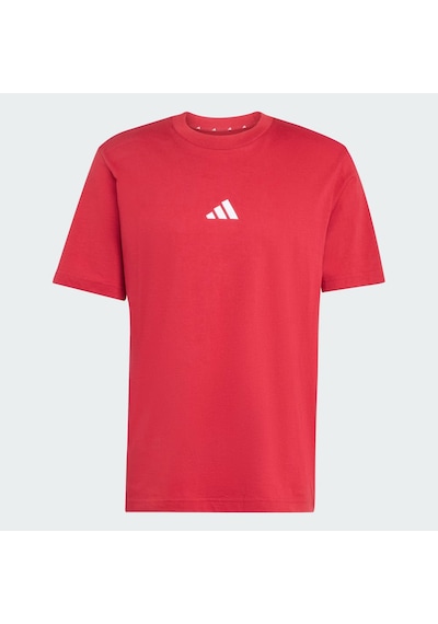 Adidas Essentials Small Logo Single Jersey Erkek T-shirt Kc0902 Kırmızı