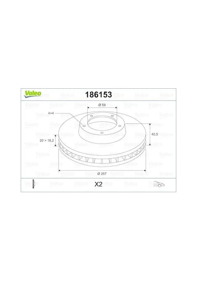 Fiat Punto Fren Diski On 2004-2008 Valeo 186153 2adettir