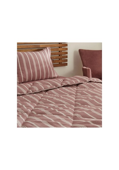 Sarah Anderson Barlet Tek Kişilik Comfort Set/Uyku Seti Çizgili Bordo