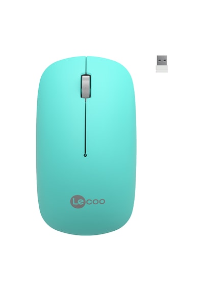 Lecoo WS214 Kablosuz 1200DPI 3 Tuşlu Optik Mouse Turkuaz