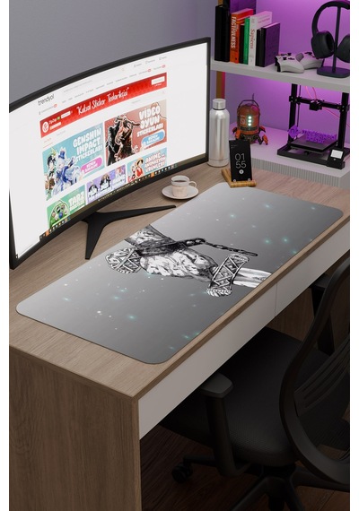Vinland Saga Anime V5 - 90x40 Xxl Gaming Kauçuk Kaymaz Taban Mouse Pad Fare Altlığı