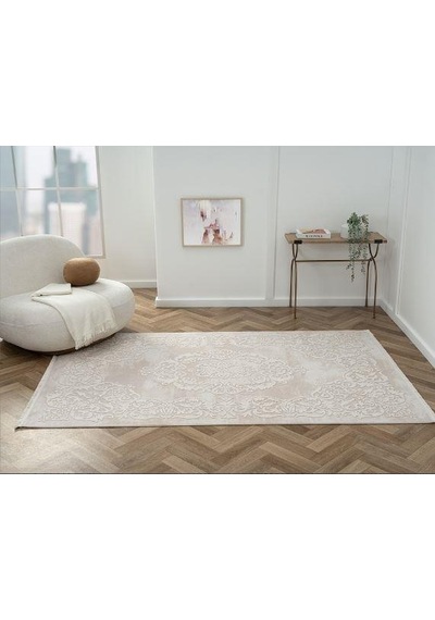 Çam Halı Otto Ot004a Bej Eskitme Desen Salon Halısı
