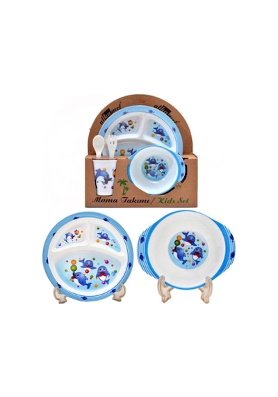 Bebek Mama Tabağı 5 Parça Set Çok Renkli
