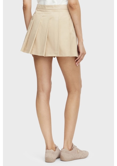 Guess Juliane Pamuk Karışımlı Pileli Mini Etek W6yd14w2940 Kadın Etek W6yd14 W2940 A117 Bej