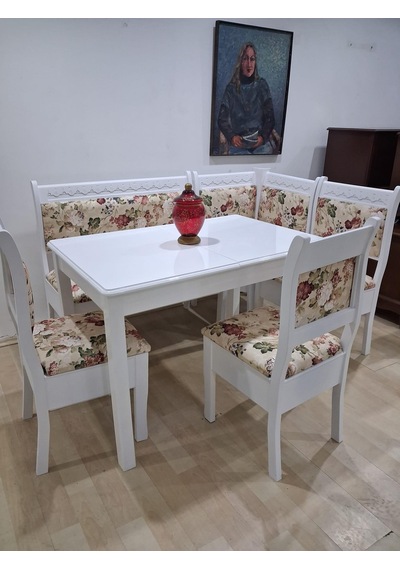 Köşe Mutfak 90568 Tk Kayın Ahşap Sandık Açıl Masa Babyface Çiçekli Kumaş Parlak Beyaz Lake Beyaz Köşe Mutfak 90568 Tk Kayın Ahşap Sandık Açıl Masa Babyface Çiçekli Kumaş Parlak Beyaz Lake Beyaz