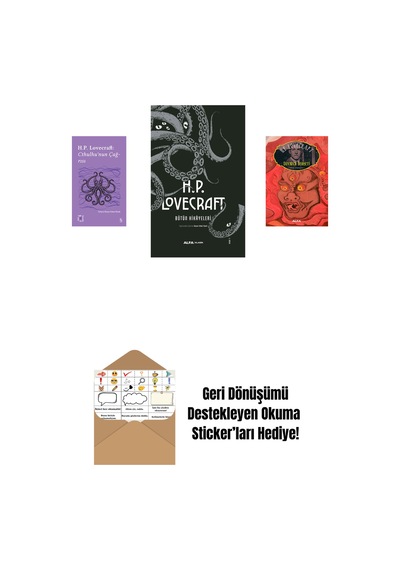 Everest Açıkhava 6 - Cthulhu Nun Çağrısı + H.p. Lovecraft - Bütün Hikayeleri Ciltli + Dunwich Dehşeti + Okuma Sticker'ları