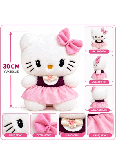 Hello Kitty 30 Cm Peluş Oyuncak Açık Pembe
