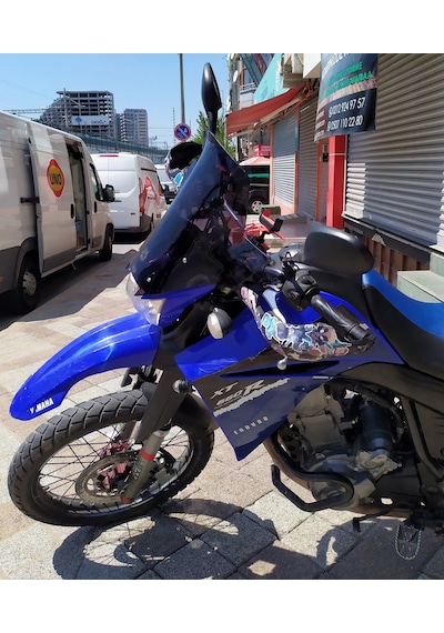 Yamaha Xt660R Xt 660R Uzun Ön Cam Koyu Füme Zeus 42cm 4mm