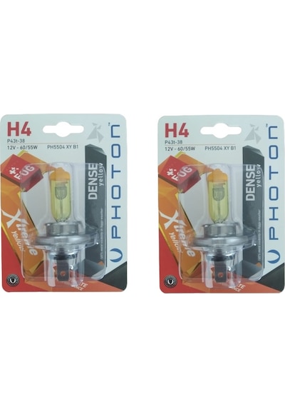 Tofaş Uyumlu Şahin Limon Sarı Far Sis Ampul Seti H4 H3 Photon Yellow