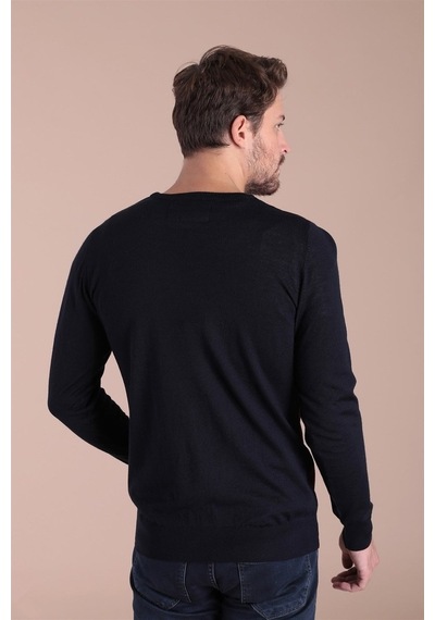 Ferraro Bisiklet Yaka Superfine Yün Kazak - Lacivert Lacivert (490433409) Lacivert