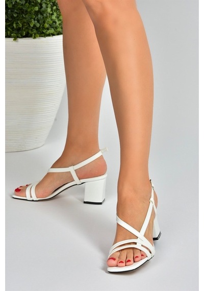 Fox Shoes Beyaz Kadın Topuklu Ayakkabı H922741009