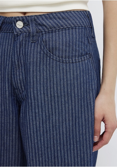 Mavi - Tiya Mavi Edition Keten Karışımlı Çizgili Jean Pantolon 1018900-a4227 Lacivert