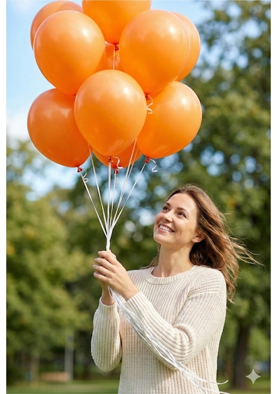 Pastel Balon 11 İnc 28 Cm Doğum Günü Parti Malzemeleri 10 Adet Turuncu