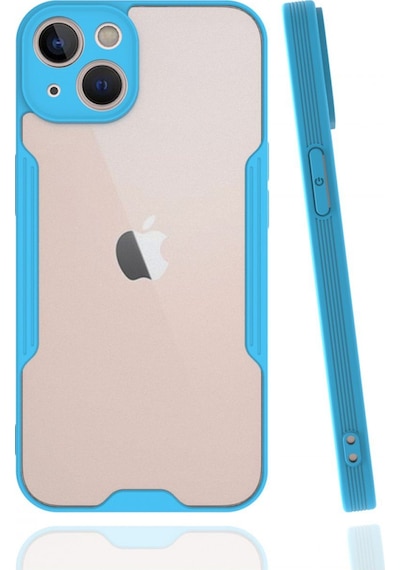 Apple Uyumlu  iPhone 13 ile Kapak Colorful Kamera Korumalı Silikon Kılıf