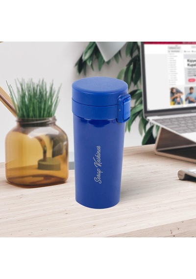 Isim Yazılı Termos Mug Mavi