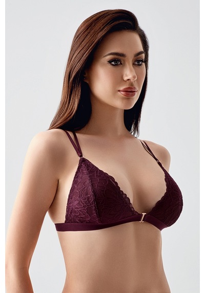 Newbra Kadın Kapsız Önden Açılan Bralet Sütyen - Bordo