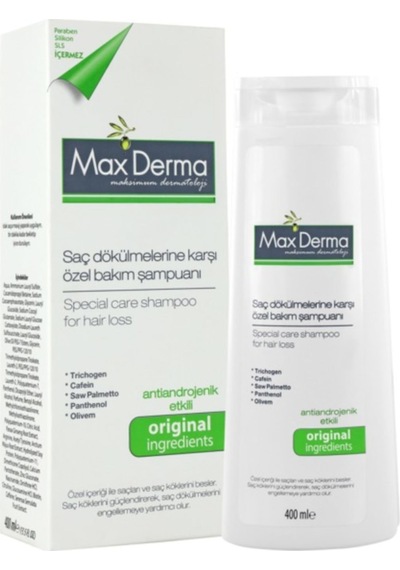 Maxderma Antrojenik Erkekler için Saç Dökülmesine Karşı Özel Bakım Şampuanı 400 ML