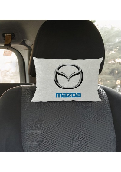 Bk Gift Mazda Tasarımlı Dikdörtgen Araç Koltuk Yastığı-1
