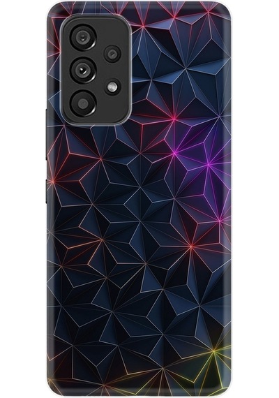 Samsung Uyumlu A13 Kılıf Silikon Desen Renkli Prizmalar 1783