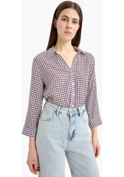 DeFacto Regular Fit Kareli Uzun Kollu Gömlek K6402AZ25SPWT32