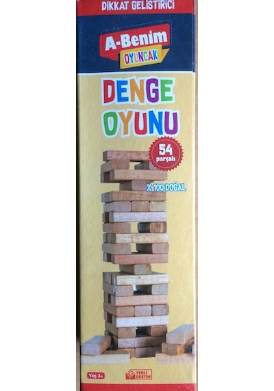 Denge Oyunu 54 Parça Jenga Ahşap Denge Oyunu 54 Parça Jenga Ahşap